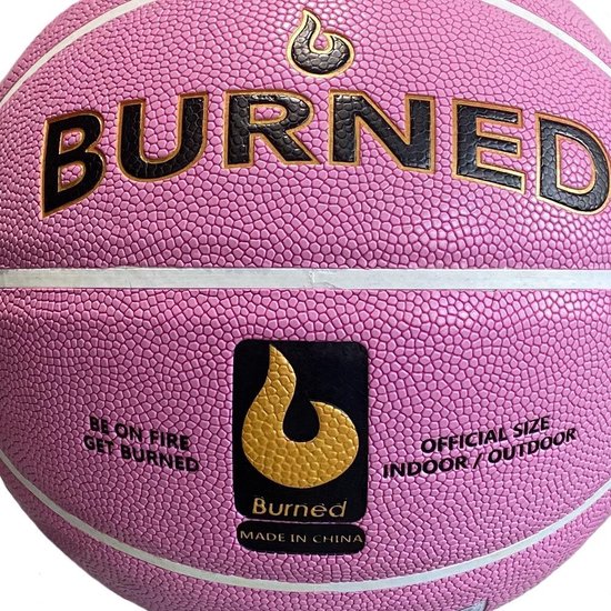 elkaar verbannen Hond Burned In/Outdoor Basketbal - Basketbal - Roze - Maat 6 | bol.com
