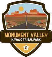 Signs-USA - Landmark MONUMENT VALLEY ROAD Navajo Tribal Park - Wandbord - 28 x 31 cm