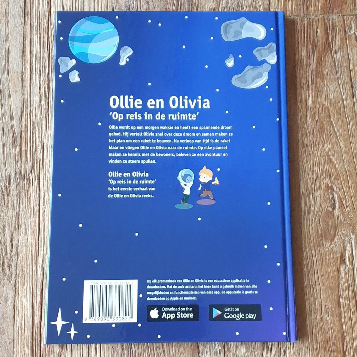 Ollie en Olivia 'Op reis in de ruimte' - back cover