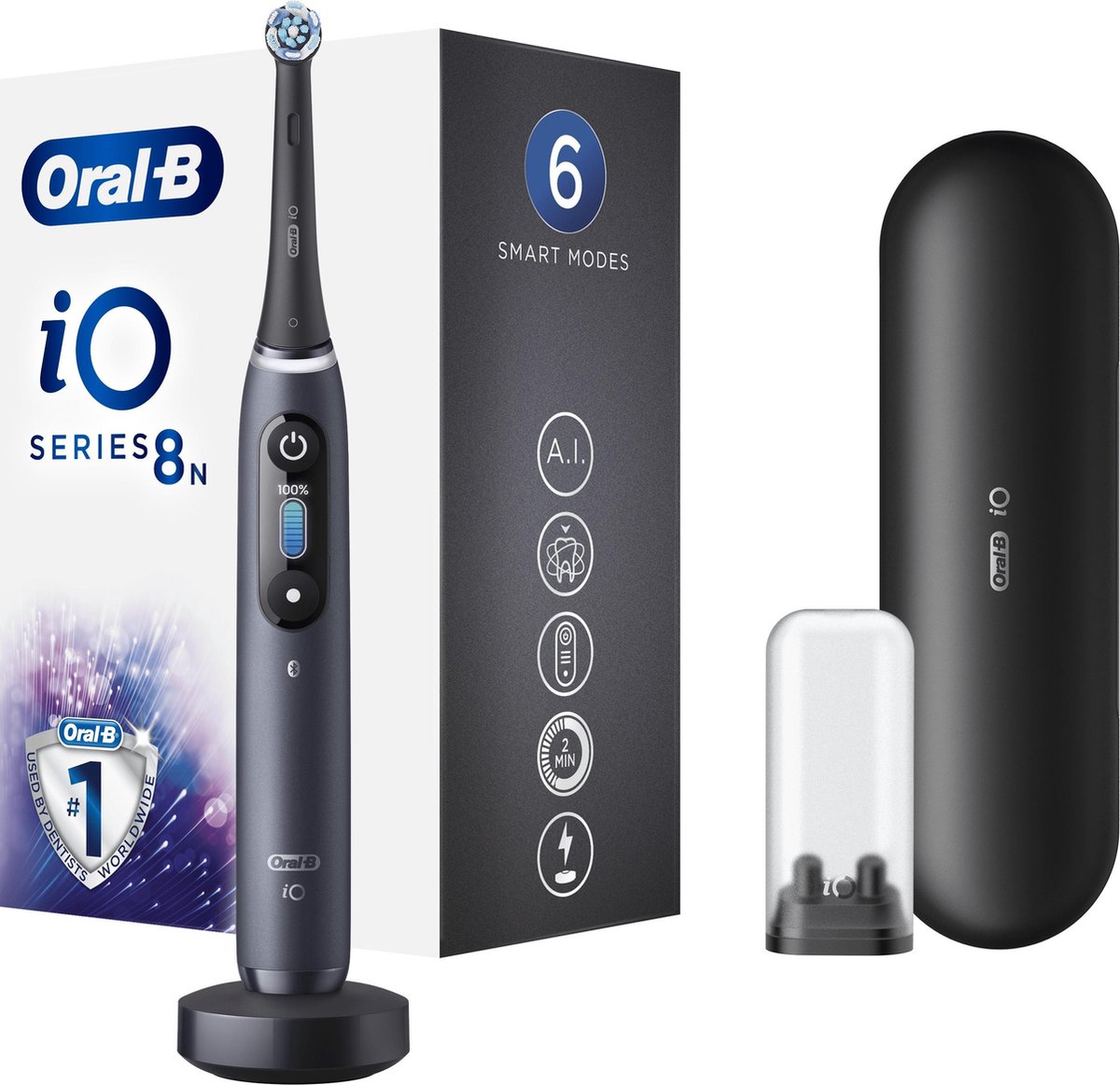 Oral-B iO - 8n - Elektrische Tandenborstel Zwart Powered By Braun