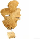 Dbt Decoratief Object Hout-Teak Hout Bruin D 35 cm H 58 cm