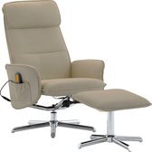 Elektrische Massage Fauteuil met voetenbankje (Incl LW anti kras viltjes) - Loungestoel - Lounge stoel - Relax stoel - Chill stoel - Lounge Bankje - Lounge Fauteil