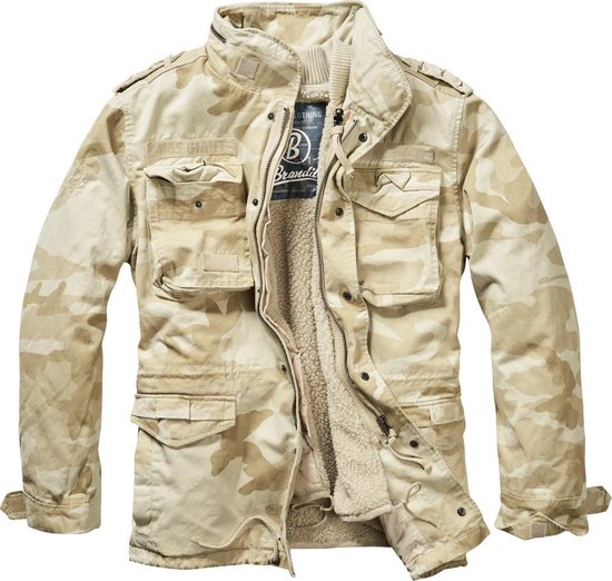 Heren - Mannen - Outdoor - Stevige Kwaliteit - Zware materialen - Outdoor - Urban - Streetwear - Tactical - Jas - Jacket M-65 Giant Jacket sand camo