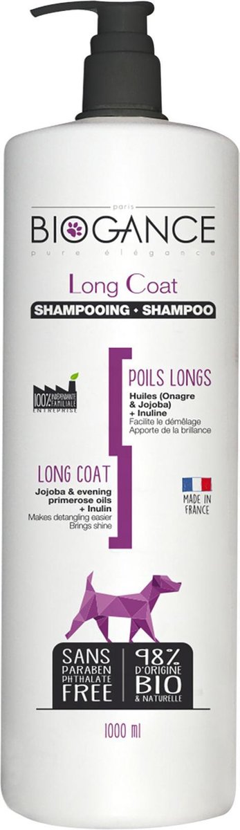 Biogance hond lang haar shampoo 1l