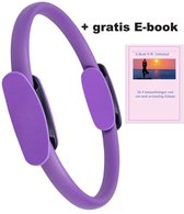 N.W. Pilates/ Yoga Ring - Paars - Ø 38 cm + Gratis E-book -  Magic Circle - Weerstandsring - Sport Ring - Pilatus - Sporten - Thuis Sporten - Heuptrainer - Fitnessmaterialen - Buikspier Ring - Trainingsring