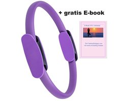 N.W. Pilates/ Yoga Ring - Paars - Ø 38 cm + Gratis E-book -  Magic Circle - Weerstandsring - Sport Ring - Pilatus - Sporten - Thuis Sporten - Heuptrainer - Fitnessmaterialen - Buikspier Ring - Trainingsring