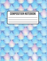 Composition Notebook: Mermaid Wide Ruled College Notepad 8.5 x 11 100 pages