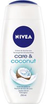 NIVEA Douche Crème Care & Coconut - Zijdezacht & Kokosgeur - Extra Verzorging Voor De Huid - 250ml