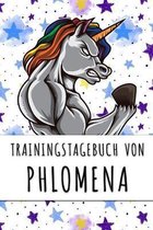 Trainingstagebuch von Phlomena: Personalisierter Tagesplaner f�r dein Fitness- und Krafttraining im Fitnessstudio oder Zuhause