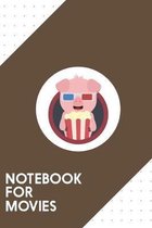 Notebook for Movies: Dotted Journal with Cinema Pig with Popcorn Design - Cool Gift for a friend or family who loves theater presents! - 6x