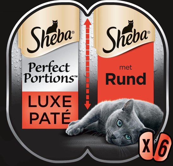Sheba Perfect Portions - Luxe paté met rund - - 48 porties | bol.com