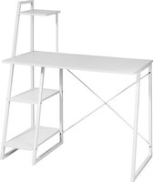 Simpletrade Bureautafel - Bureau - 3 legplanken - Hout - 102x50x75/117 cm