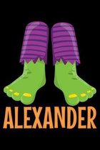 Alexander: Halloween Notebook (Journal, Diary) for boys named Alexander - 120 lined pages to write in