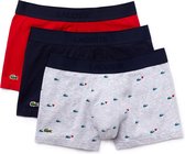 Lacoste Heren 3-pack Trunk - Navy Blue/Silver Chine - Maat XS