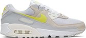 Nike Air Max 90  Sneakers - Maat 38.5 - Vrouwen - wit/grijs/geel