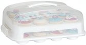 Boîte de rangement Cupcake Patisse 39 X 13 Cm Transparent / blanc