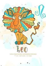 Leo: Cute Lined Notebook for kids & Children Perfect for Journal, Doodling, Sketching and Notes (7''x10'') 110 Pages (Lion Co