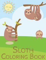Sloth coloring book: Activity book for kids with 20 sloth pages (Includes the colored version at the bottom of each page)