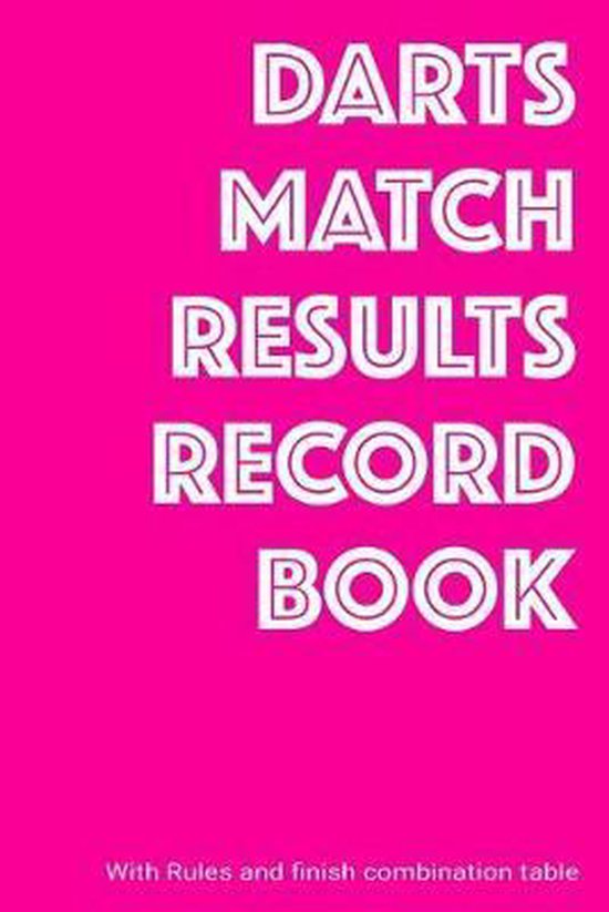 Darts Match Results Record Book Darts Team Scoresheets, Rules and