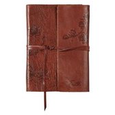 Journal Wrap Leather Brown Faith