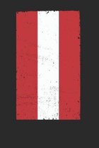 Austria Flag: Blank Lined Austria Flag Notebook for Austrians - 6x9 Inch - 120 Pages