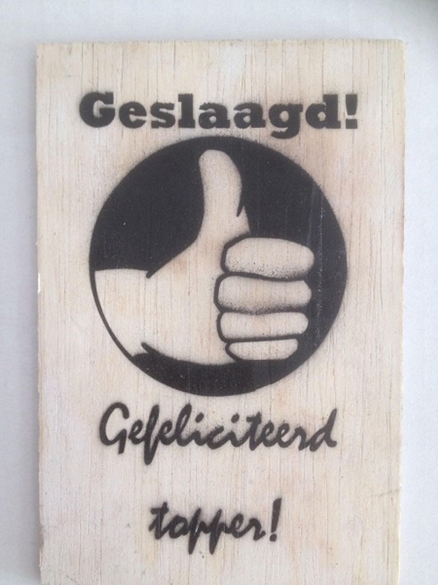 Postkaart Geslaagd