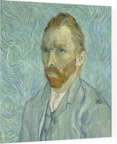Zelfportret, Vincent van Gogh - Foto op Plexiglas - 80 x 80 cm