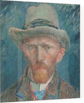 Zelfportret, Vincent van Gogh - Foto op Plexiglas - 60 x 60 cm