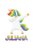 juliana: juliana 6x9 Journal Notebook Dabbing Unicorn Rainbow