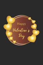 Happy Valentine�s Day: Notizbuch, Notizheft, Notizblock - Geschenk-Idee zum Valentinstag - Karo - A5 - 120 Seiten