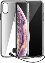 Baseus Apple iPhone XS Max Hybride Hoesje - Transparant Zwart