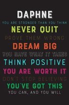 Daphne You Are Stronger Than You Think Never Quit Prove Them Wrong Dream Big You Have What It Takes Think Positive You Are Worth It Dont Stop Believin