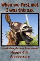 When We First Met I Was This Ass. Look How Far We Have Come! Happy 6th Anniversary: Funny Donkey 6th Anniversary Gifts for Him and Her / Anniversary C