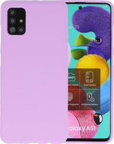 Bestcases Color Telefoonhoesje - Backcover Hoesje - Siliconen Case Back Cover voor Samsung Galaxy A51 - Paars