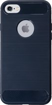 BMAX Carbon soft case hoesje geschikt voor Apple iPhone 7/8 / Soft cover / Telefoonhoesje / Beschermhoesje / Telefoonbescherming - Blauw