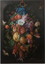 Festoen van vruchten en bloemen, Jan Davidsz. de Heem - Foto op Forex - 90 x 120 cm