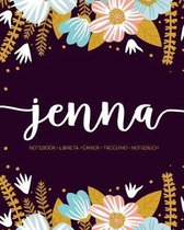 Jenna: Notebook - Libreta - Cahier - Taccuino - Notizbuch: 110 pages paginas seiten pagine