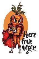 Peace Love Vegan: 6x9 College Ruled Line Paper 150 Pages