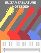 Guitar Tablature Notebook: Retro Themed 6 String Guitar Chord and Tablature Staff Music Paper for Guitar Players, Musicians, Teachers and Student