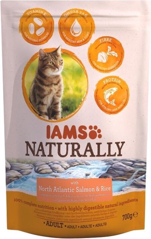 Iams Naturally Cat Adult Zalm&Rijst