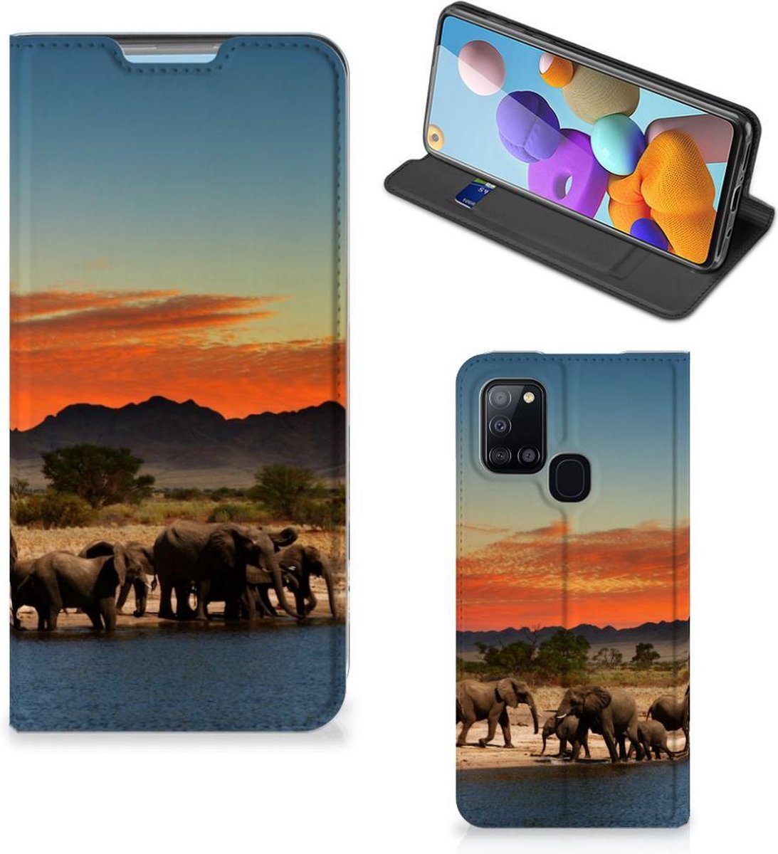 Samsung Galaxy A21s Hoesje maken Olifanten