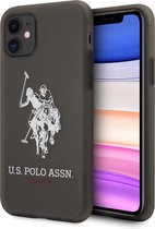 US Polo Apple iPhone 11 zwart Backcover hoesje - Horse Logo