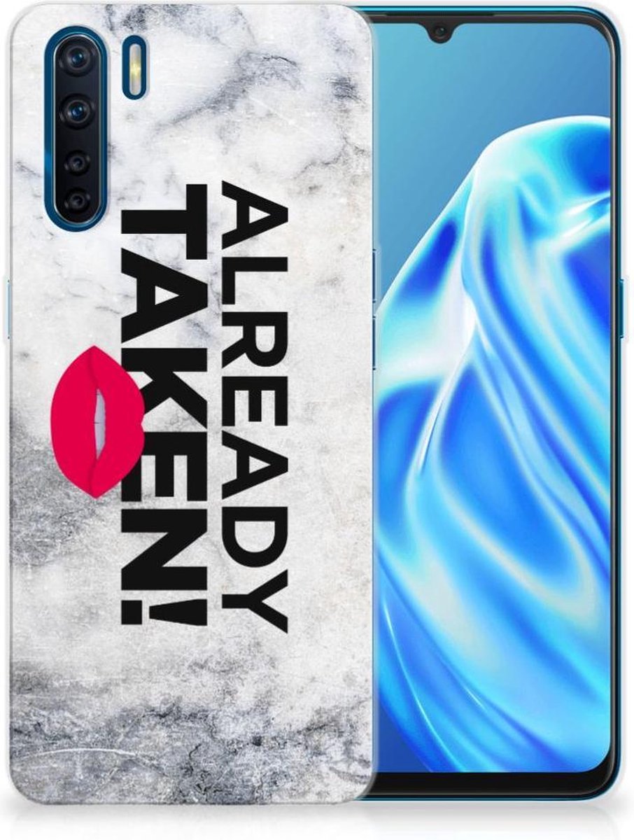 OPPO A91 Siliconen hoesje met naam Already Taken White