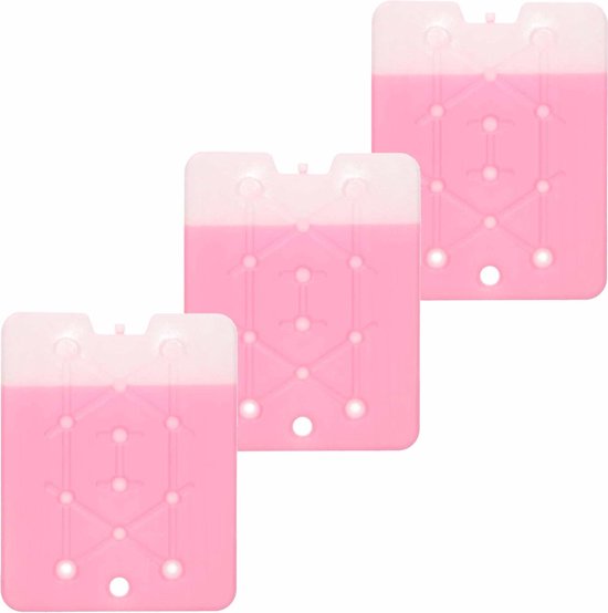 3x Roze groot plat x 25 cm - Koelblokken - Koelelementen | bol.com