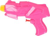 1x Mini waterpistolen/waterpistool roze van 15 cm kinderspeelgoed - waterspeelgoed van kunststof - kleine waterpistolen