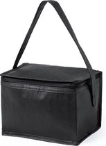 Klein mini koeltasje - sixpack blikjes - Compacte koelbox/koeltassen en elementen - zwart