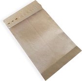kleding verzendzak - Webshopbag gerecycled Kraft papier bruin - 320x430 mm - Per 100 stuks
