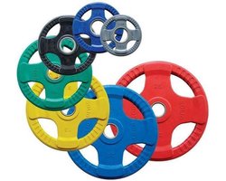 Body-Solid Gekleurde Olympische Rubber Halterschijf - Gewichten - Blauw - 2,5 kg