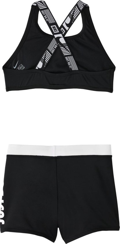 Nike Swim CROSSBACK SPORT Bikini - Zwart - Meisjes - Maat XS | bol.com