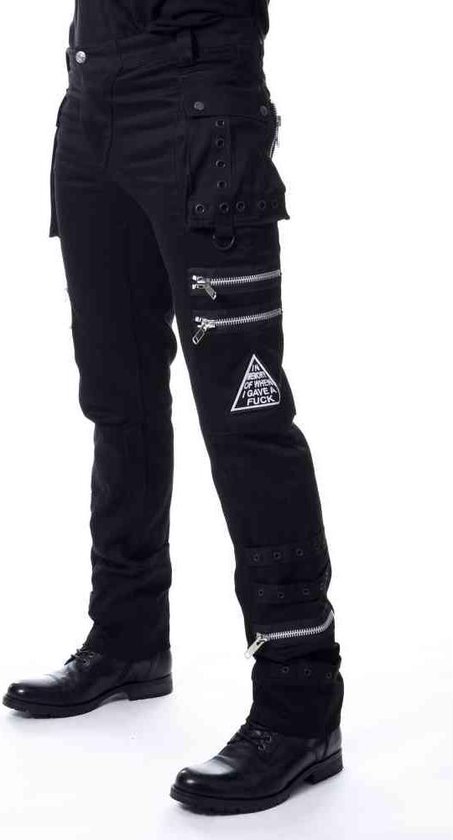 Heartless Broek rechte pijpen -Taille, 30 inch- JAXON Zwart
